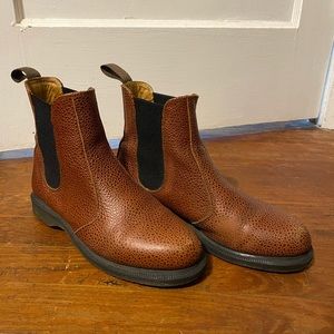 brown Dr. Marten chelsea boots